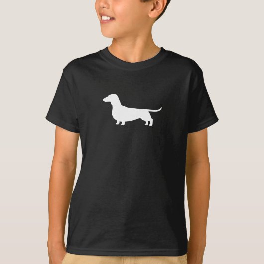 Wiener Dog Silhouette | Short Haire Dachshund T-shirt (Voorkant)
