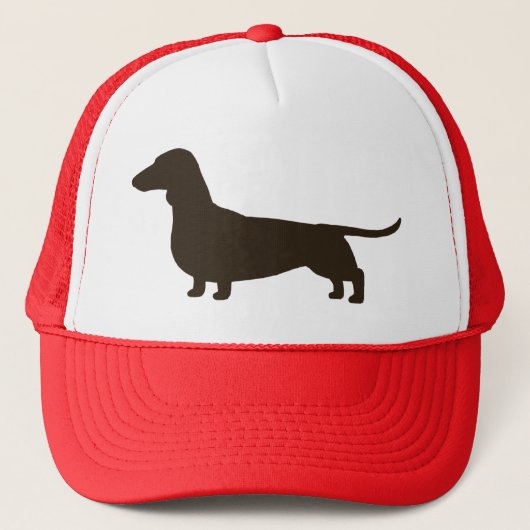 Wiener Dog Silhouette (Short Haire Dachshund) Trucker Pet (Voorkant)