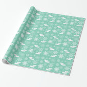 Wiener Dog Snowflake kerstpapier Cadeaupapier (Uitgerold)