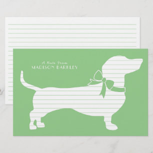 Wiener Dog Stationery Teckel Puppy Briefpapier