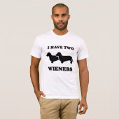 WIENER DOG T - SHIRTS - "Ik heb twee spinders" (Voorkant volledig)