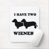 WIENER DOG T - SHIRTS - "Ik heb twee spinders" Muismat (Met muis)