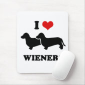 WIENER DOG T - SHIRTS - "Ik hou van mijn gasten" Muismat (Met muis)