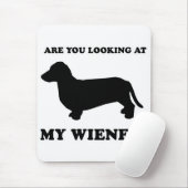 WIENER DOG T - SHIRTS - "Kijk naar mijn vrouw" Muismat (Met muis)