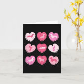 Wiener Dog Teckel Harten Snoep Valentijnsdag D Kaart (Gele Bloem)