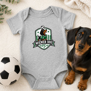 Wiener Dog Voetbal Honden Fan Club Baby Outfit Romper