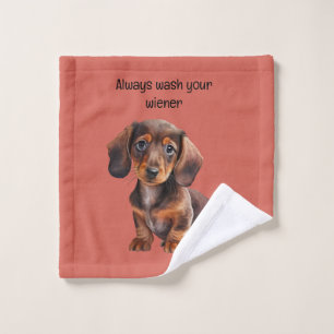 Wiener Dog Wash Cloth Washandje
