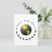Wiener Dog World Grafisch Briefkaart (Staand voorkant)