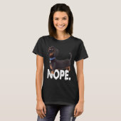 Wiener for Dachshunds Hondenliefhebbers Funny Nope T-shirt (Voorkant volledig)