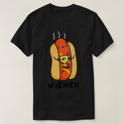 Wiener Funny Sausage Pun 1 T-shirt (Design voorkant)