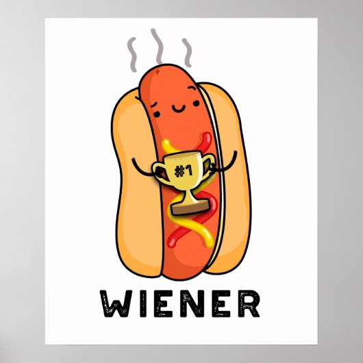 Wiener Funny Sause Pun Poster (Voorkant)