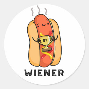 Wiener Funny Sause Pun Ronde Sticker