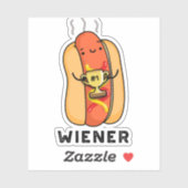 Wiener Funny Sause Pun Sticker (Vel)