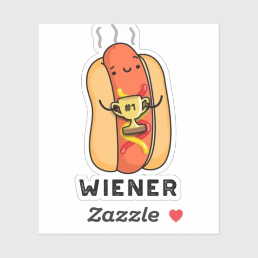 Wiener Funny Sause Pun Sticker (Vel)