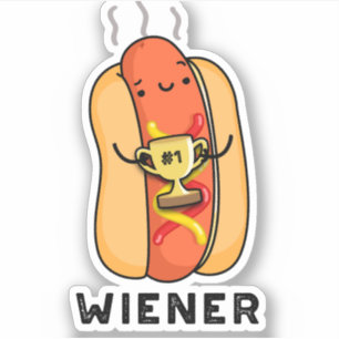 Wiener Funny Sause Pun Sticker