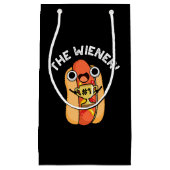 Wiener Funny Winner Hot Dog Pun Dark BG Klein Cadeauzakje (Voorkant)