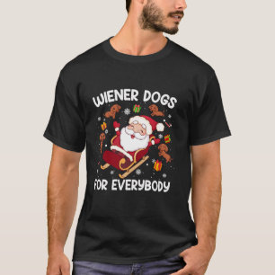 Wiener Honden voor iedereen Santa Funny Christmas  T-shirt