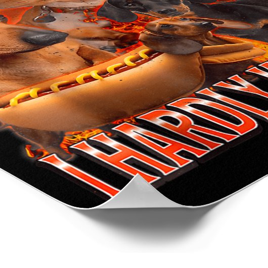 Wiener I Hardly Know Her Funny Offensive Dachshund Poster (Hoek)