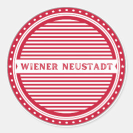 Wiener Neustadt City Pride Emblem Austria Identity Ronde Sticker
