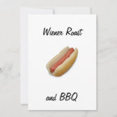 WIENER ROAST/BBQ-INVITATIE KAART (Voorkant)