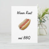 WIENER ROAST/BBQ-INVITATIE KAART (Staand voorkant)