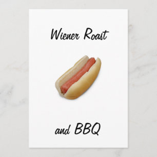 WIENER ROAST/BBQ-INVITATIE KAART