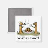 Wiener Roast Dachshund thema magneet (Voorkant / Achterkant)