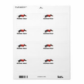Wiener Wolf Boek Bord Etiket (Full Sheet)