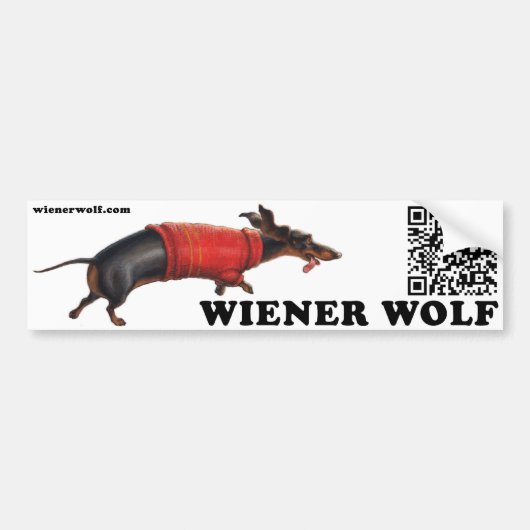Wiener Wolf Bumpersticker (Voorkant)