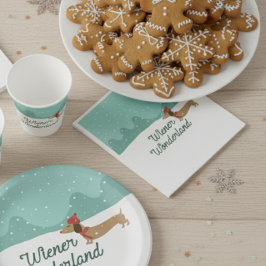 Wiener Wonderland Dachshund Christmas Doxie Servet