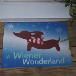 Wiener Wonderland Dachshund Deurmat