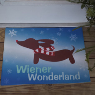 Wiener Wonderland Dachshund Deurmat