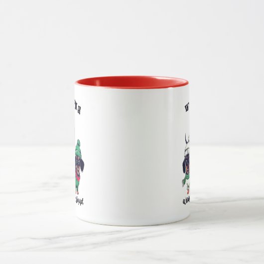 Wiener Wonderland Teckel Doxie Kerstkoffie Mok (Midden)