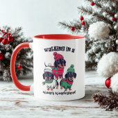 Wiener Wonderland Teckel Doxie Kerstkoffie Mok