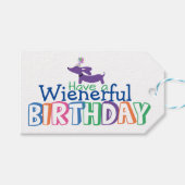 Wienerful birthday Dachshund Gift Labels Cadeaulabel (Voorkant (Horizontaal))