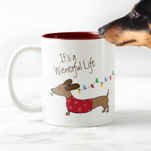 Wienerful Life Dachshund Kerst Mok
