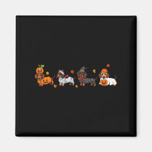 Wienerse Hex Happy Halloweenie Schattig Halloween Magneet