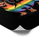 Wienerse Hond Lgbtq Gay Pride  Poster (Hoek)