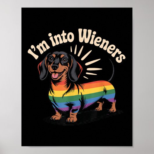 Wienerse Hond Lgbtq Gay Pride  Poster (Voorkant)