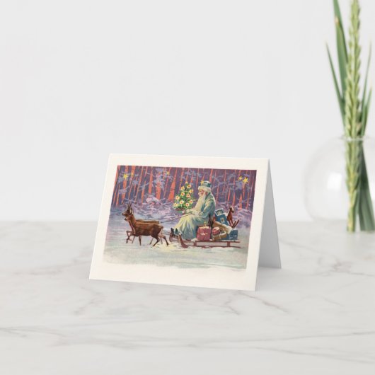 Wienerwoud Kerstman Feestdagen Kaart (Voorkant)