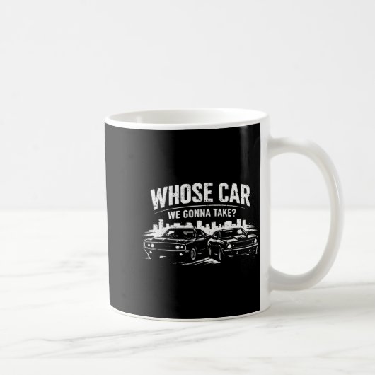 Wiens auto gaat grappige auto-afbeelding nemen - H Koffiemok (Rechts)