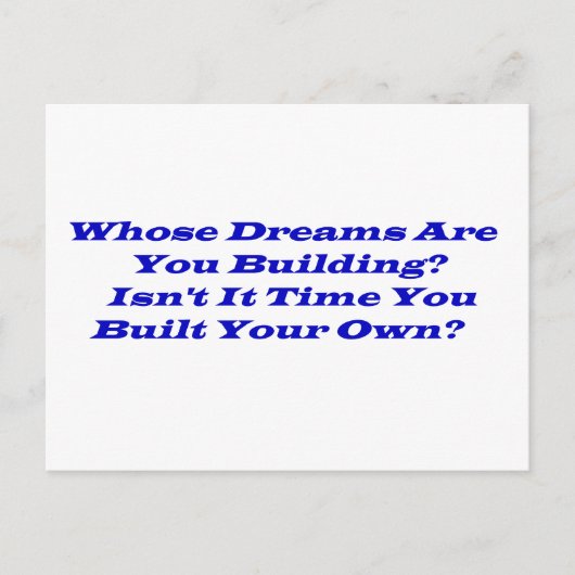 Wiens dromen?  Postkaarten (Voorkant)