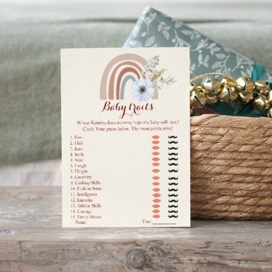 Wiens functies zijn mammie baby shower games briefkaart