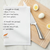 Wiens gedicht op keukenhanddoeken (Quarter Fold)