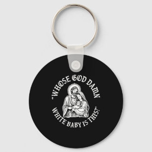 Wiens God Wit Baby Is Dit Grappige Kerstmis Sleutelhanger