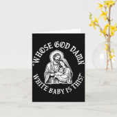 Wiens God Wit Baby Is Dit_ Humor Voor Sarcasme  Kaart (Gele Bloem)