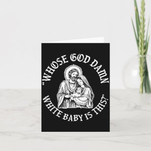 Wiens God Witte Baby Is Dit Grappige Kerstmis Kaart