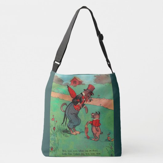 wiens hondenkunst gij? crossbody tas (Achterkant)