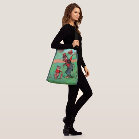 wiens hondenkunst gij? crossbody tas (Op model)