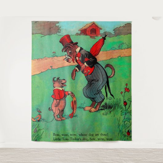 wiens hondenkunst gij? wandkleed (Voorkant)